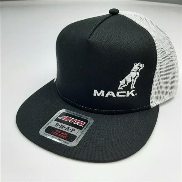 MACK Trucks Bulldog Cap Flat Bill Embroidered Offset Logo American Embroider Hat main image 5